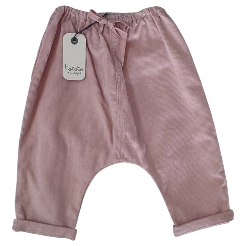TOCOTO VINTAGE - VELVET PANTS - PINK - COTTON - NWT